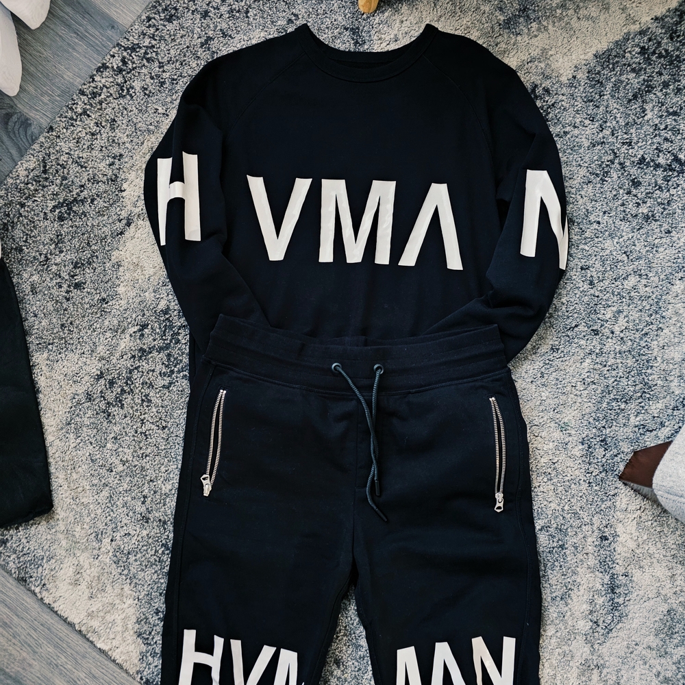 Black and White HVMAN Tracksuit